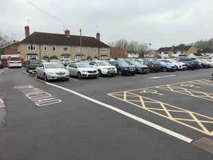 Parking deadlock for community hall users in Usk.