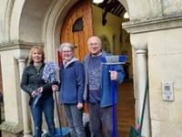 Spring clean of Monmouth Cemetery's chapel