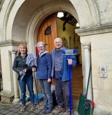 Spring clean of Monmouth Cemetery's chapel