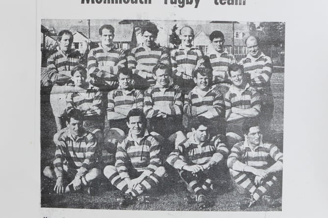 Chris in his rugby days second left middle row