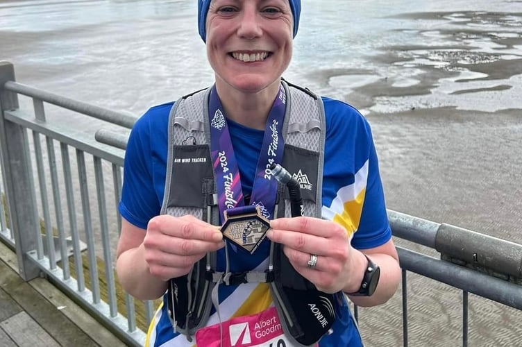 Julie Glyn-Jones at the Weston Half Marathon