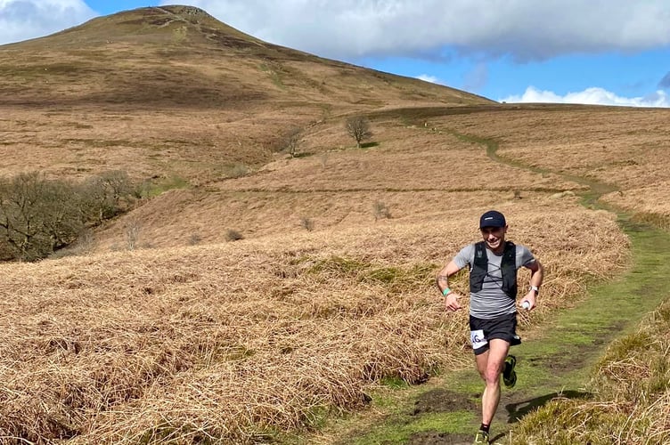 A runner in the 2024 Llanbedr to Blaenavon 15-mile race. 