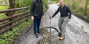  “Plague of potholes” turning rural road into serious accident risk 