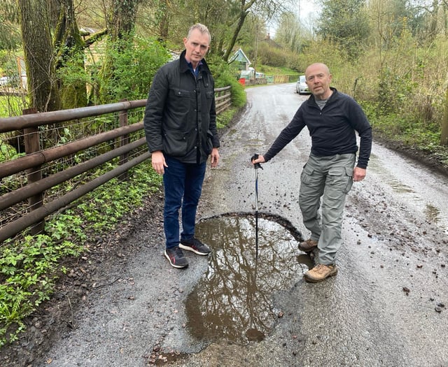  “Plague of potholes” turning rural road into serious accident risk 