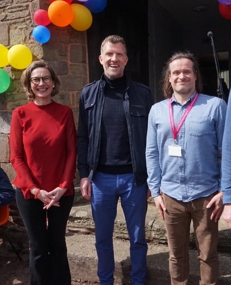 Catherine with Peter Willis from Rural Futures and Michael  Dupree from National Lottery Community Fund. 

