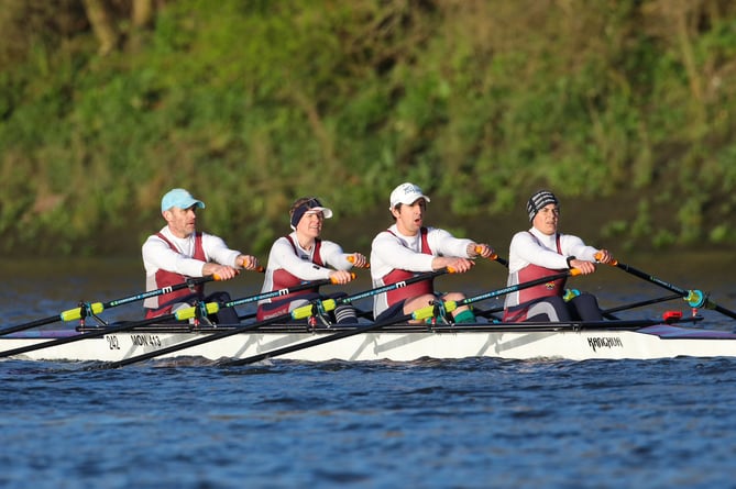 Monmouth RC's mixed quadruple scull were third in their class 