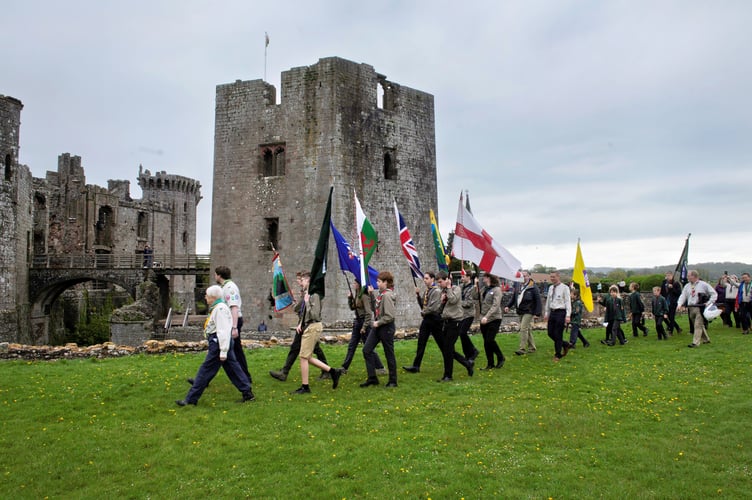 Leading the way into the castle