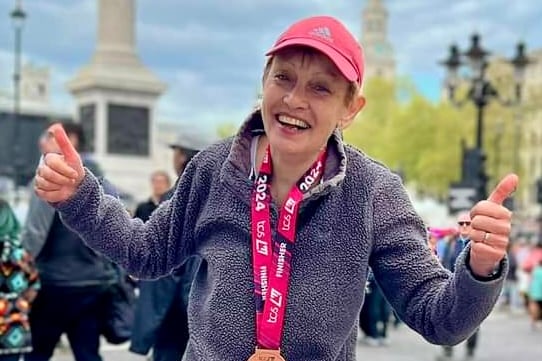 Madeleine Newcomb ran her 16th and 'last' marathon