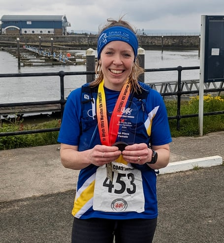 Vicky Roberts was first woman home in the St Illtyd's Ultra Marathon