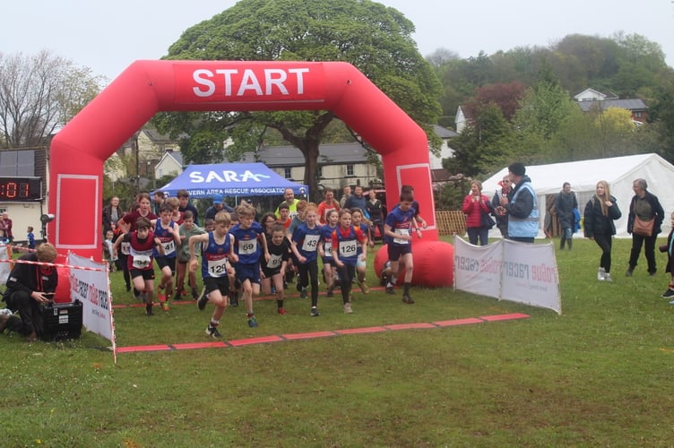 And they're off – the start of one of the Devauden Races.