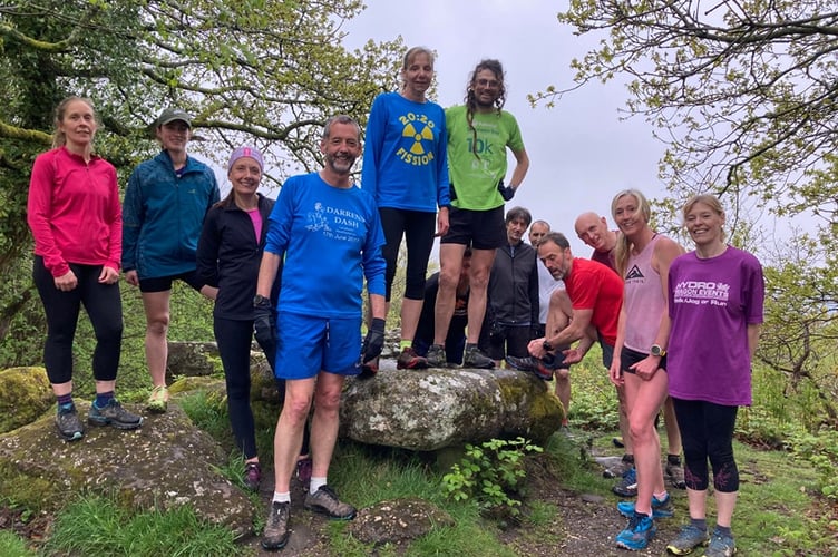 Some of the runners enjoyed a bluebell social run at Staunton last week