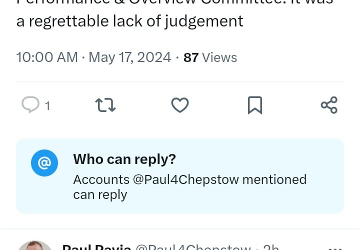 Councillor Paul Pavia posted his apology on social media