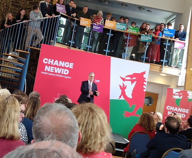 Labour leader Starmer in Abergavenny campaign launch