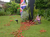 Garden poppy display to commemorate D-Day anniversary