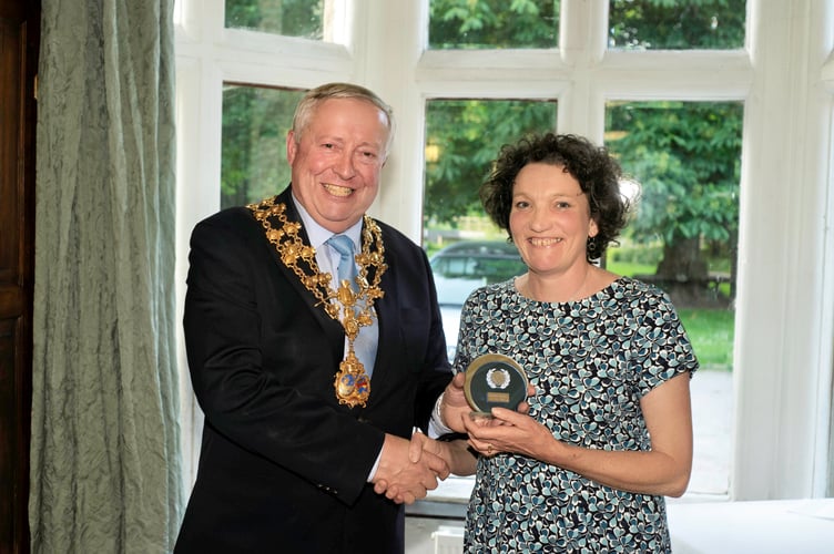 The Befriending Volunteer of the Year presented by Mayor of Monmouth, Cllr David Evans went to Fiona Harling