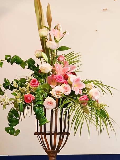One of the floral designs 'Ladies' Day' from the June meeting