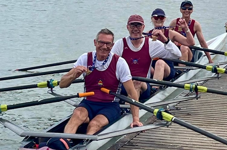 Monmouth RC's winning British Masters quad scull