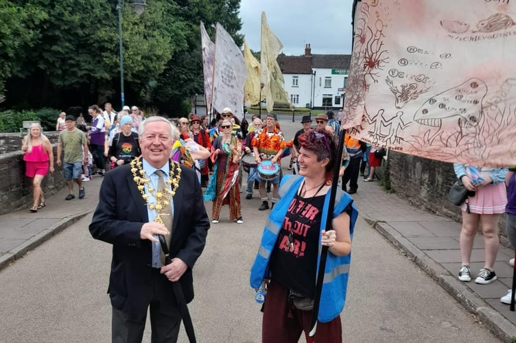 Mayor of Monmouth with Aimee Blease-Bourne