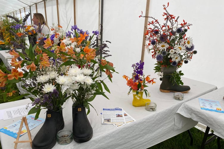 Floral designs at Chepstow Show