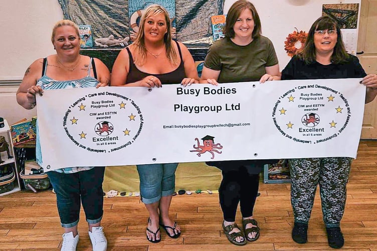 Far left is Natasha (Owner/Manager), Tall blonde is Lisa (Owner/Manager), Tall dark hair is Alexa (Room Leader), far right is Mandy (Level 3 Playgroup Assistant)
