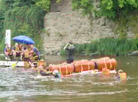Monmouth raft race at River Wye