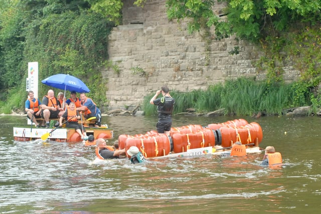 Monmouth raft race at River Wye