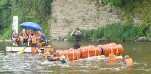 Monmouth raft race at River Wye