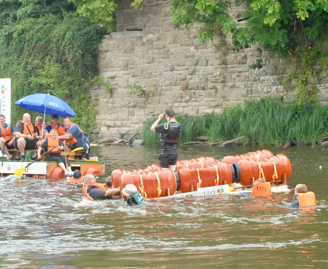 Monmouth raft race at River Wye
