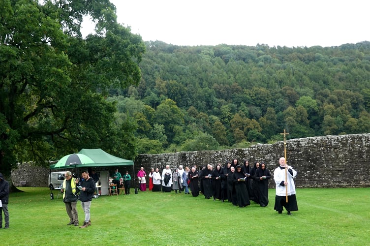Monks and Nuns process into Tintern Abbey