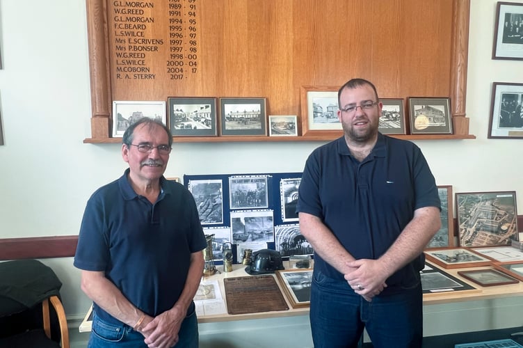 Forest MP Matt Bishop (right) with Cllr Graham Morgan at the Cinderford Memorabilia Day.