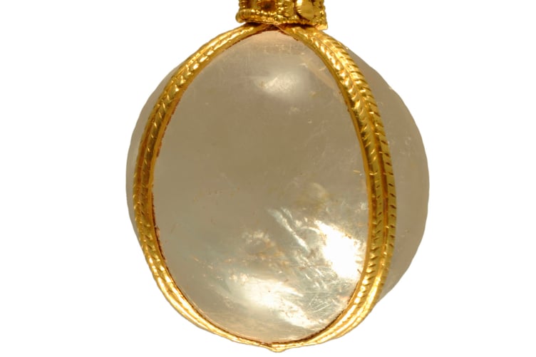 A crystal sphere found as part of the Herefordshire Hoard