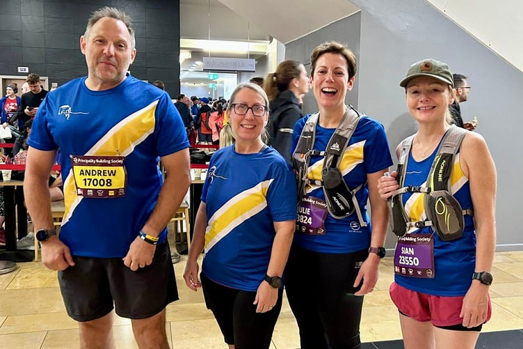 Some of the Spirit runners that ran the Cardiff Half Marathon