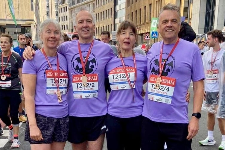 The Spirit quartet who ran the Generali Cologne relay marathon