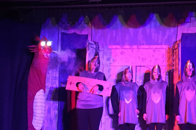 A fire-breathing dragon