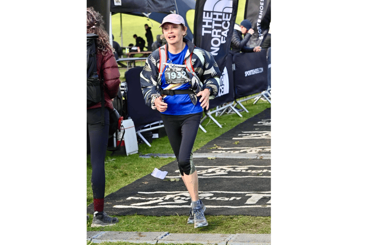Madeleine Newcomb finished second in her age group in the Ladybower Reservoir 22k trail race