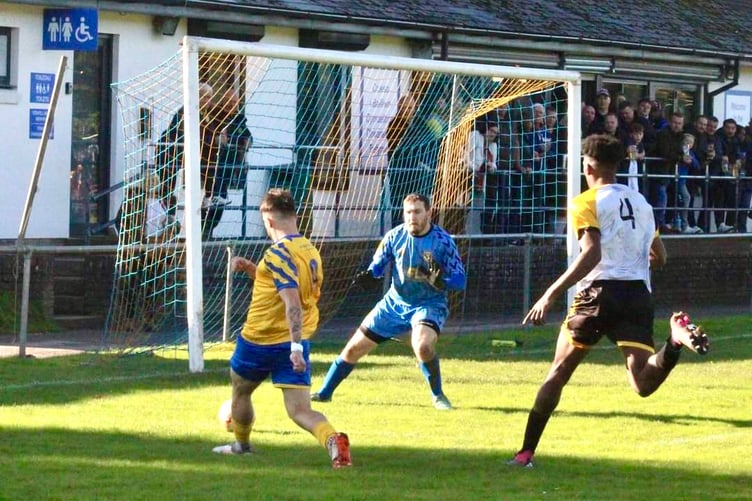 A Kingfisher gets a shot on goal