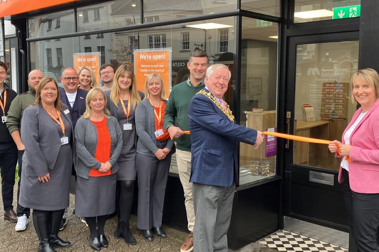 Opening the Monmouthshire Building Society's new premises