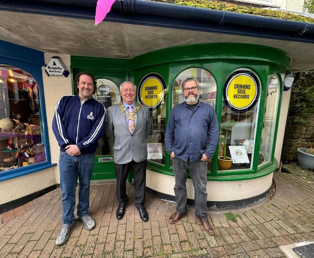 BBC radio presenter and rapper open record store in Monmouth.