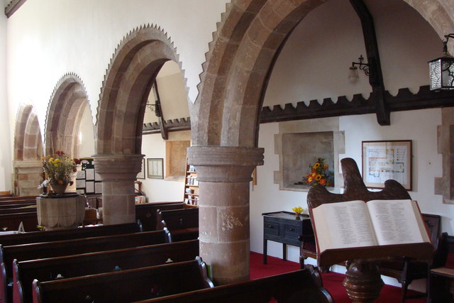 Norman arcade, Hewelsfield Church