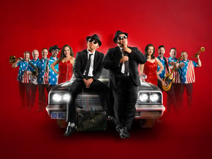 Blues Brothers show on stage at The Blake