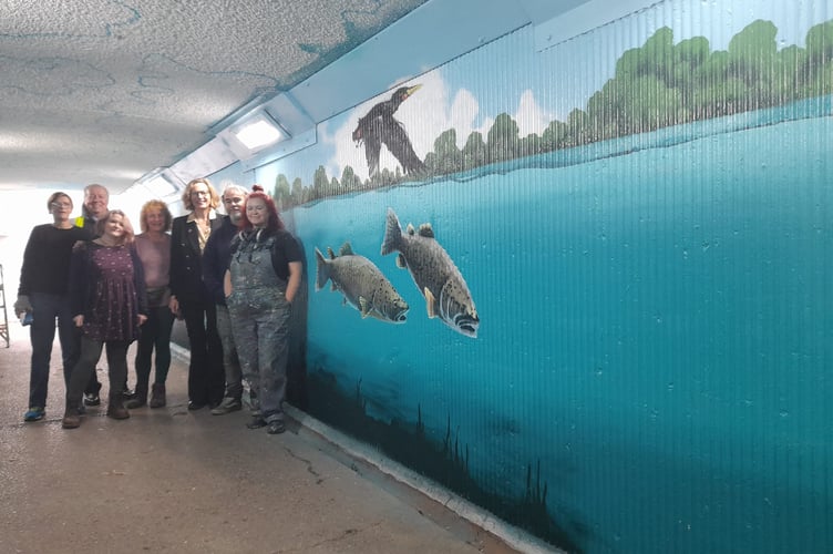 The completed mural in the A40 underpass