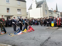 A town falls silent in tribute to the fallen