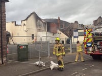 Fire fighters back at former Richards shop in Frogmore Street
