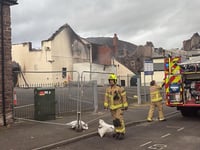 Fire fighters back at former Richards shop in Frogmore Street