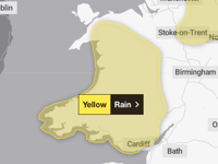 Yellow weather warning issued for weekend rain