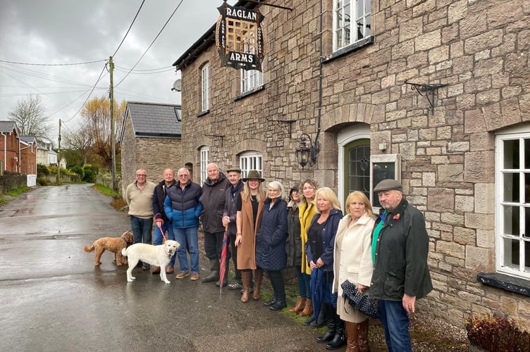 Objectors at the now-closed Raglan Arms