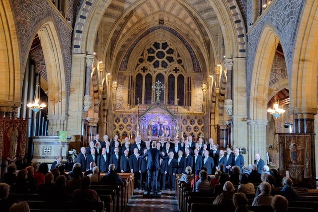 Male voice choir on tour in Devon