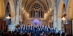 Male voice choir on tour in Devon