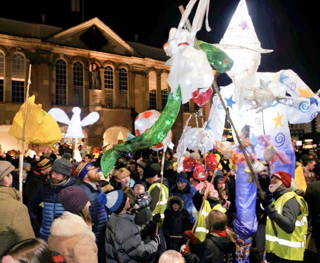 Getting ready for the lantern parade
