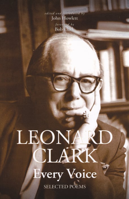 The cover of the new collection of Leonard Clark poems